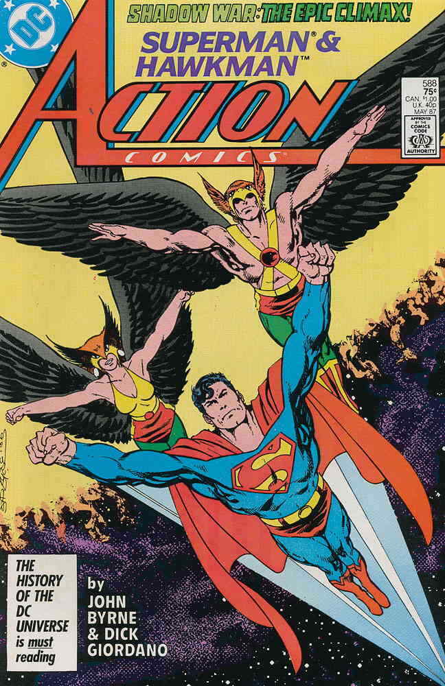 Action Comics #588 VF; DC | Superman John Byrne Hawkman Shadow War - we combine