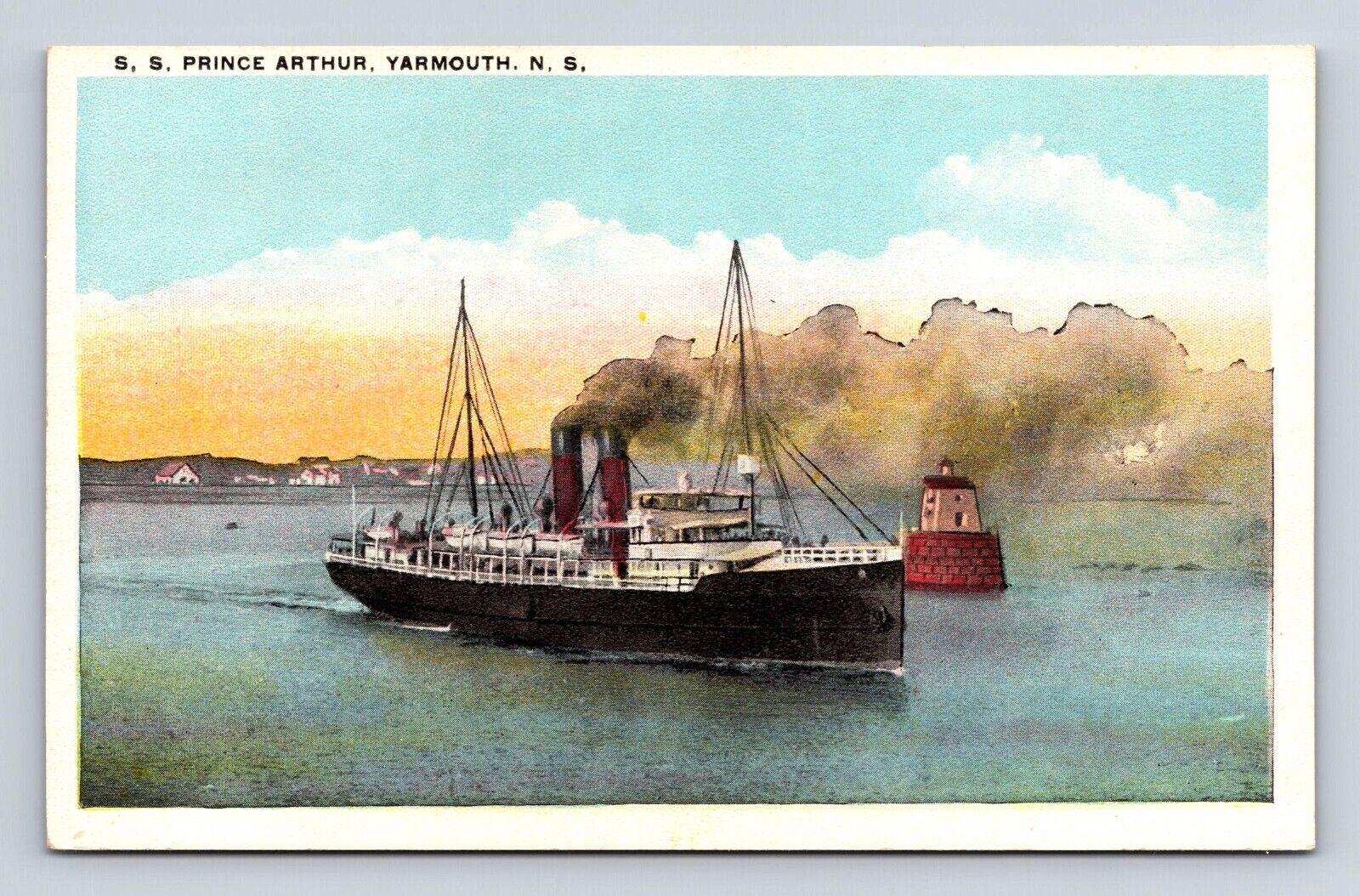 S. S. Prince Arthur Yarmouth N. S.  Postcard