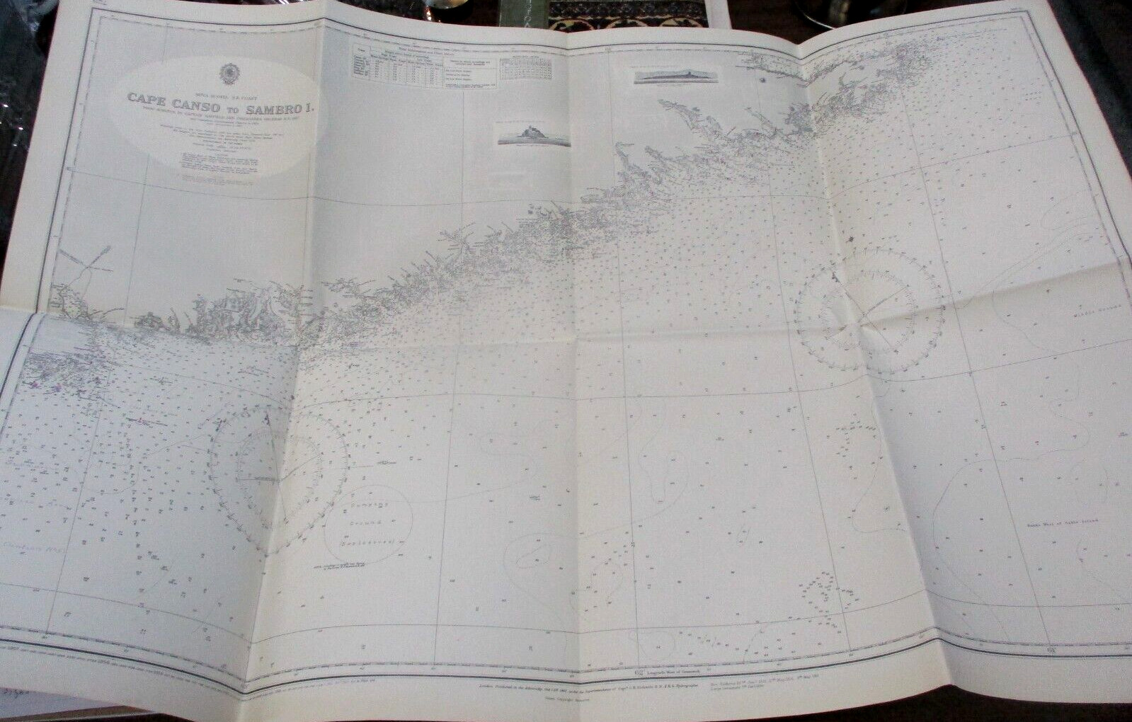1964 Bay of Fundy Soundings Map