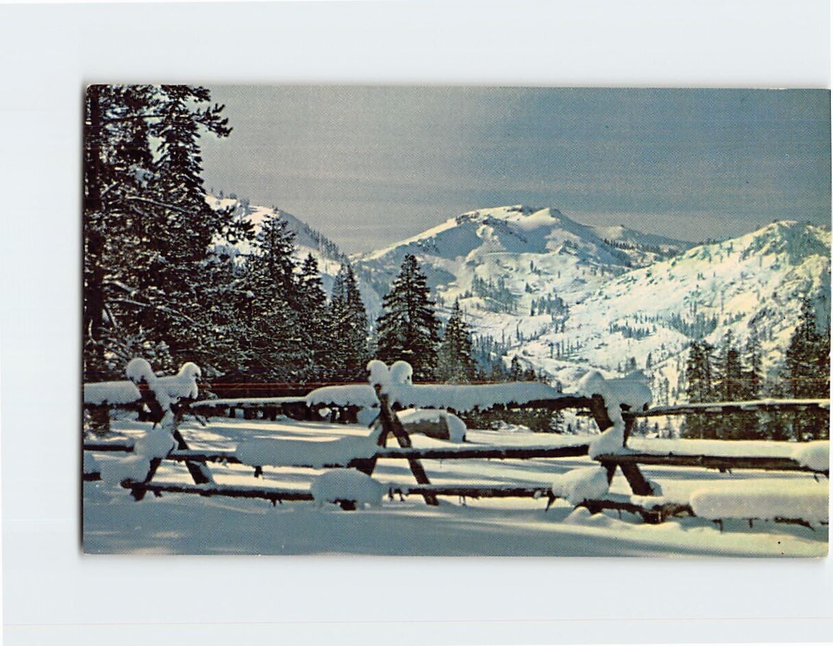 Postcard Winter\'s Snow Squaw Valley California USA North America