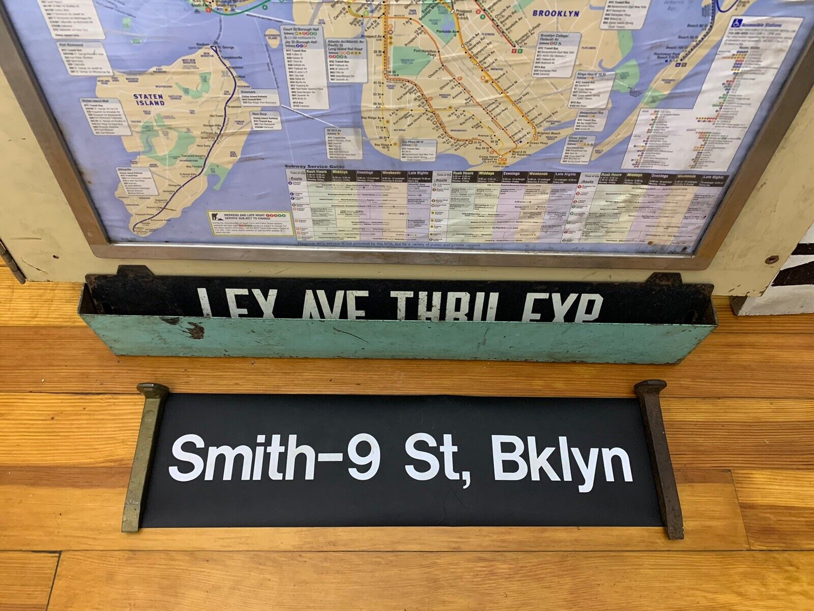NYC SUBWAY 1 LINE ROLL SIGN SMITH 9TH STREET BROOKLYN IND CULVER GOWANUS ISLAND