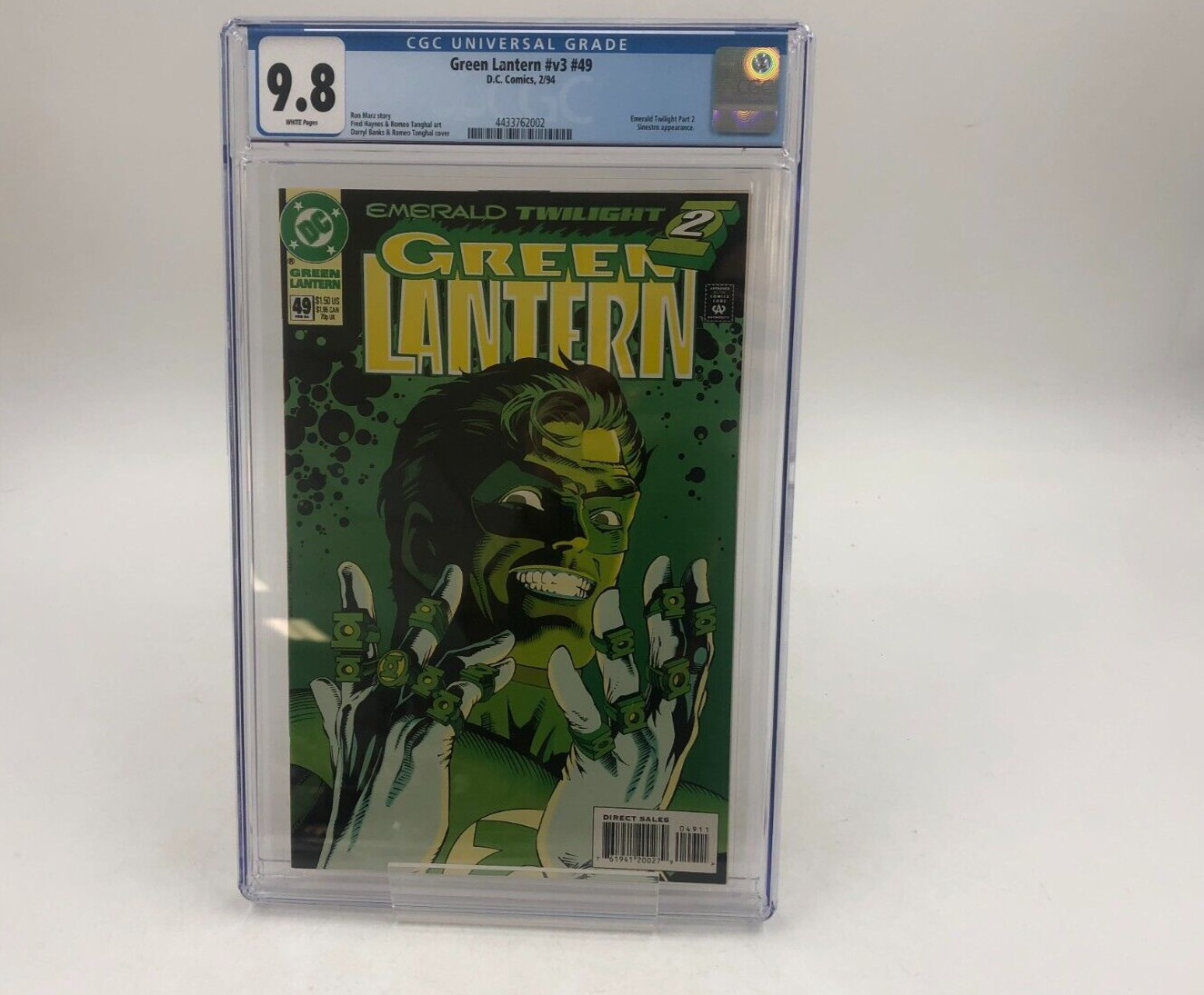 Green Lantern #49 CGC 9.8 Sinestro Emerald Twilight Part 2 DC Comics 1994