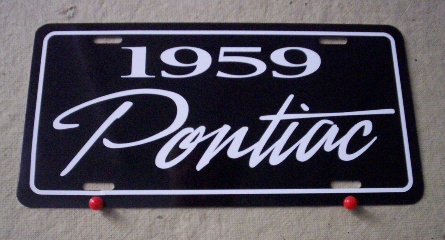 1959 Pontiac license plate car tag 59  Bonneville  Catalina  Chieftain  Deluxe