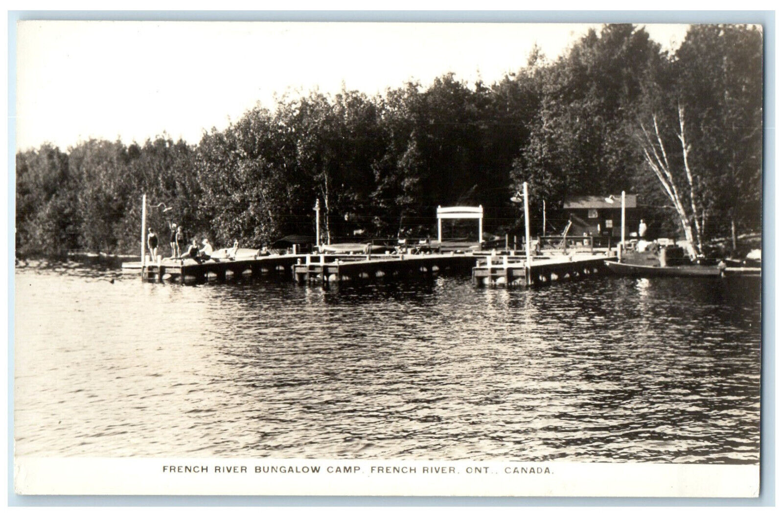 c1910 Bungalow Camp French River Ontario Canada Vintage RPPC Photo Postcard