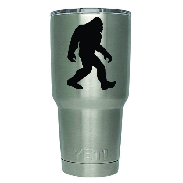 2-Pack Bigfoot Sasquatch Walking Yeti Decal | 3 Inches | Premium Black Vinyl