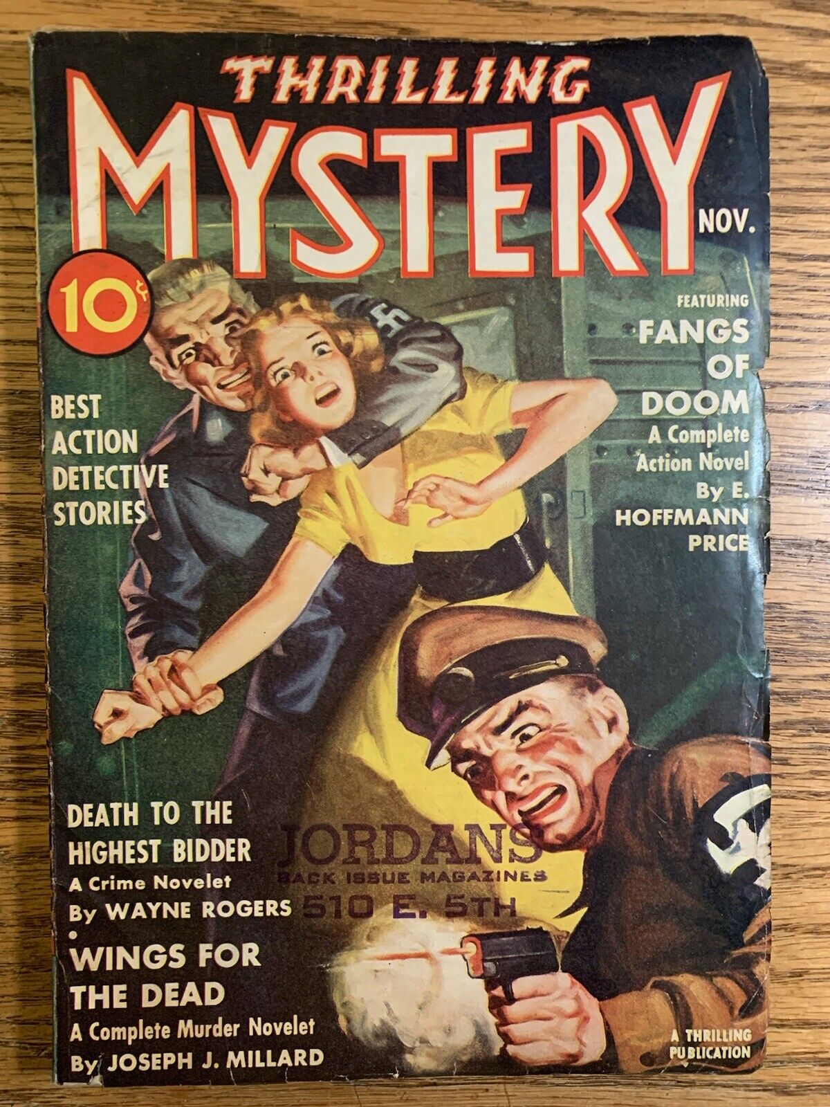 RARE November 1941 THRILLING MYSTERY PULP Classic Cover HIGH GRADE