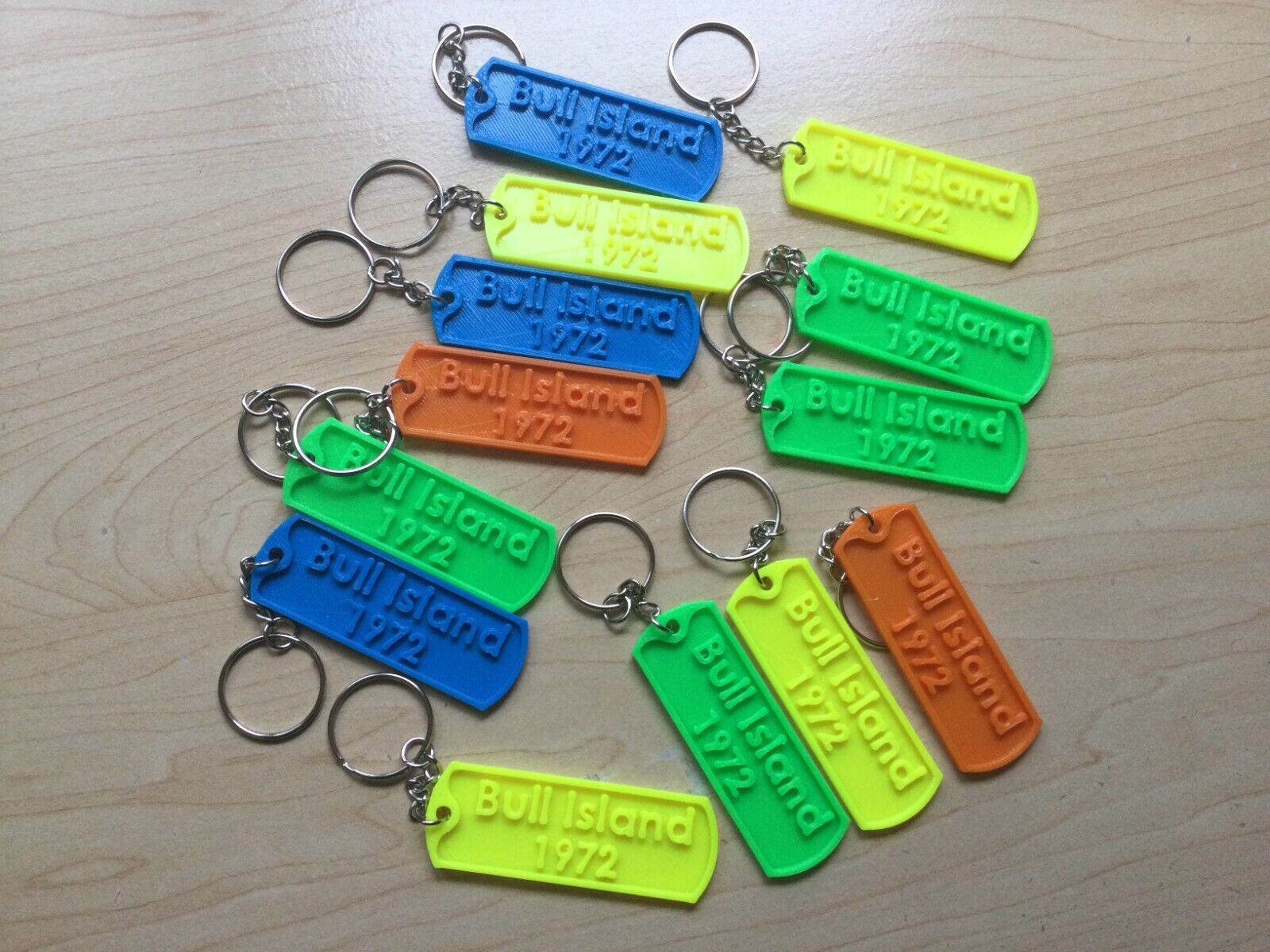AOYOU3D-3D Printed Custom Name Keychain (Two lines), made in USA