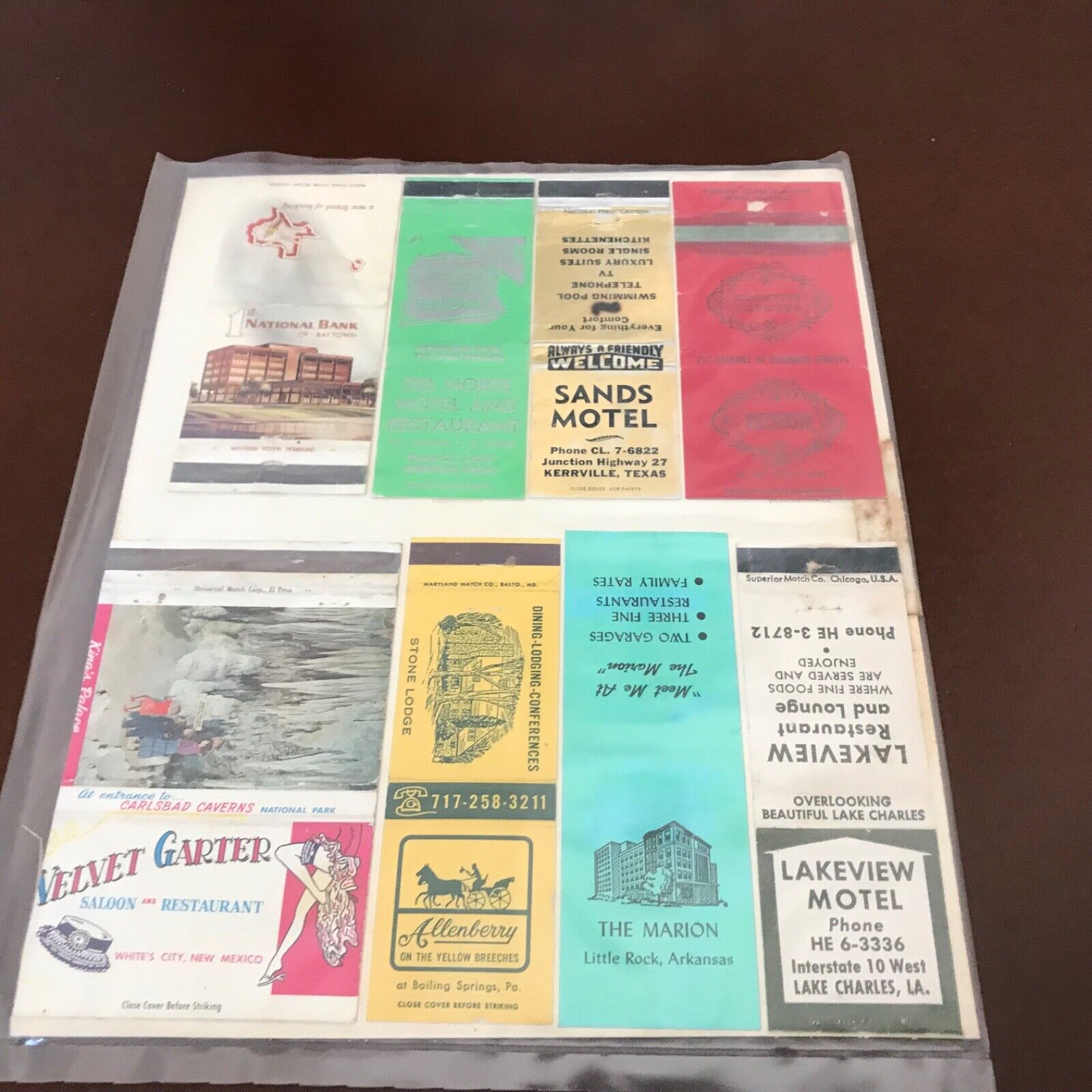 17 Vintage Matchbooks...Various Cities in USA