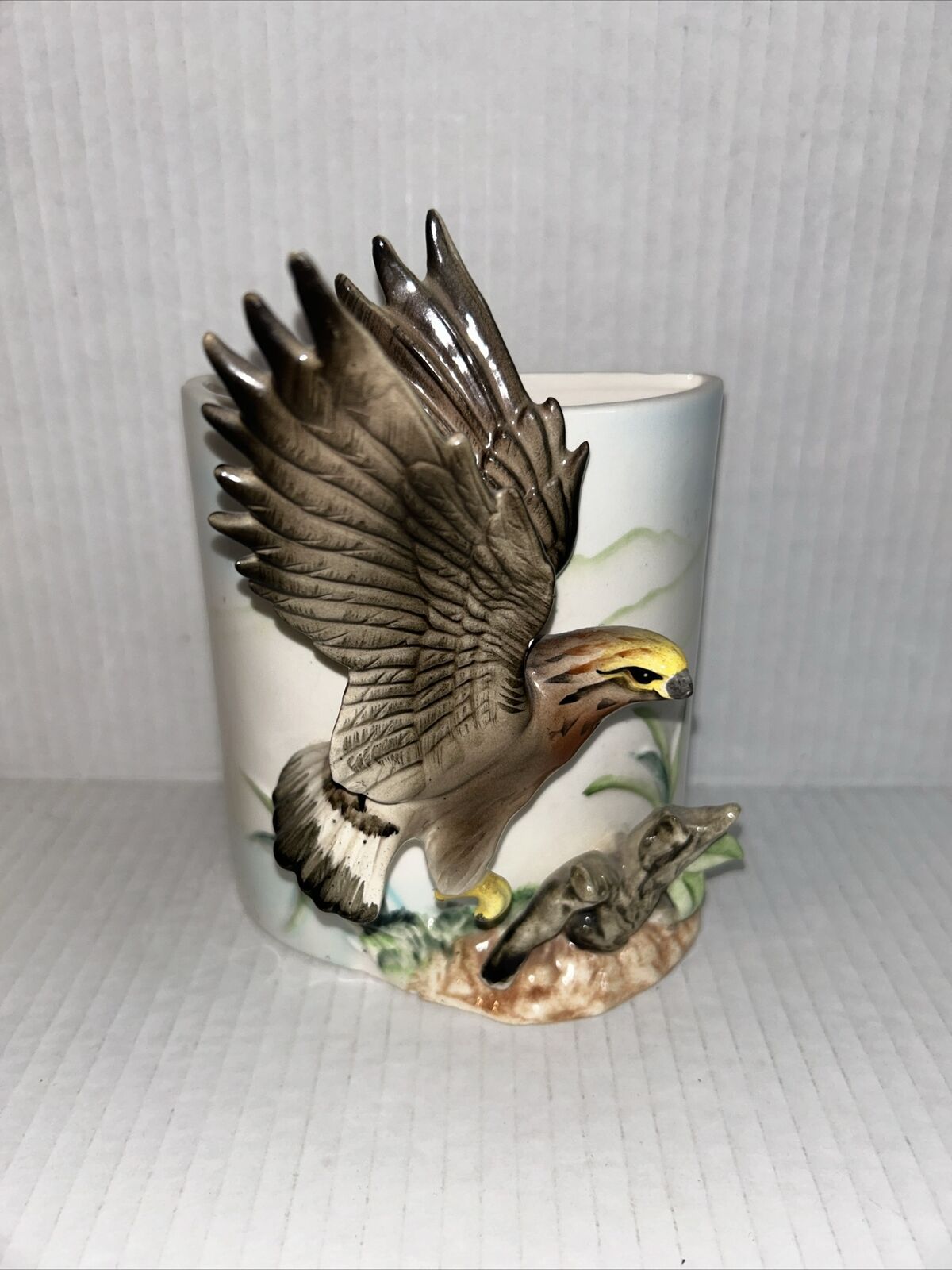 Vintage 1959 Holt Howard Wall Pocket Eagle Bird Ceramic Porcelain 6” Japan