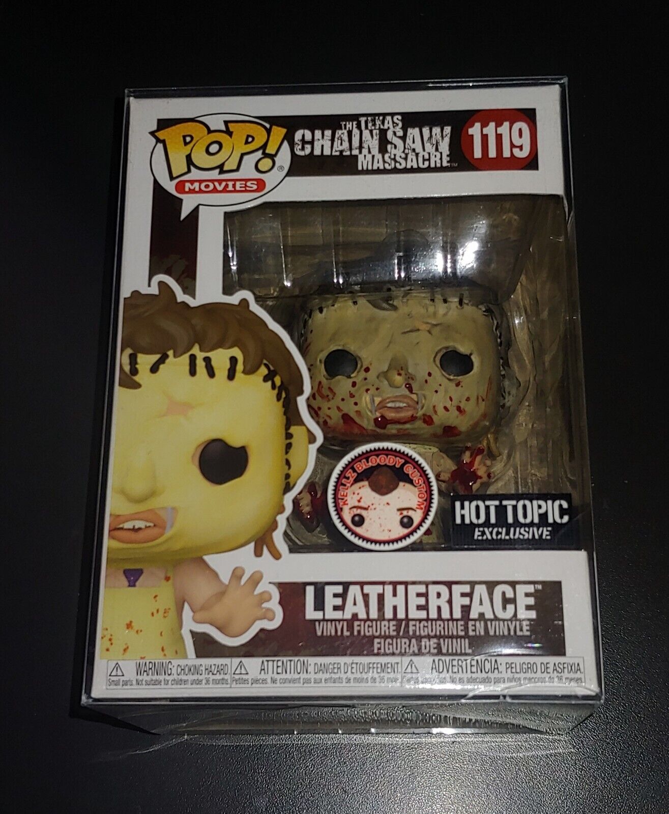 Leatherface 1119 Hot Topic Funko Pop Texas Chainsaw Massacre Rare Bloody Custom