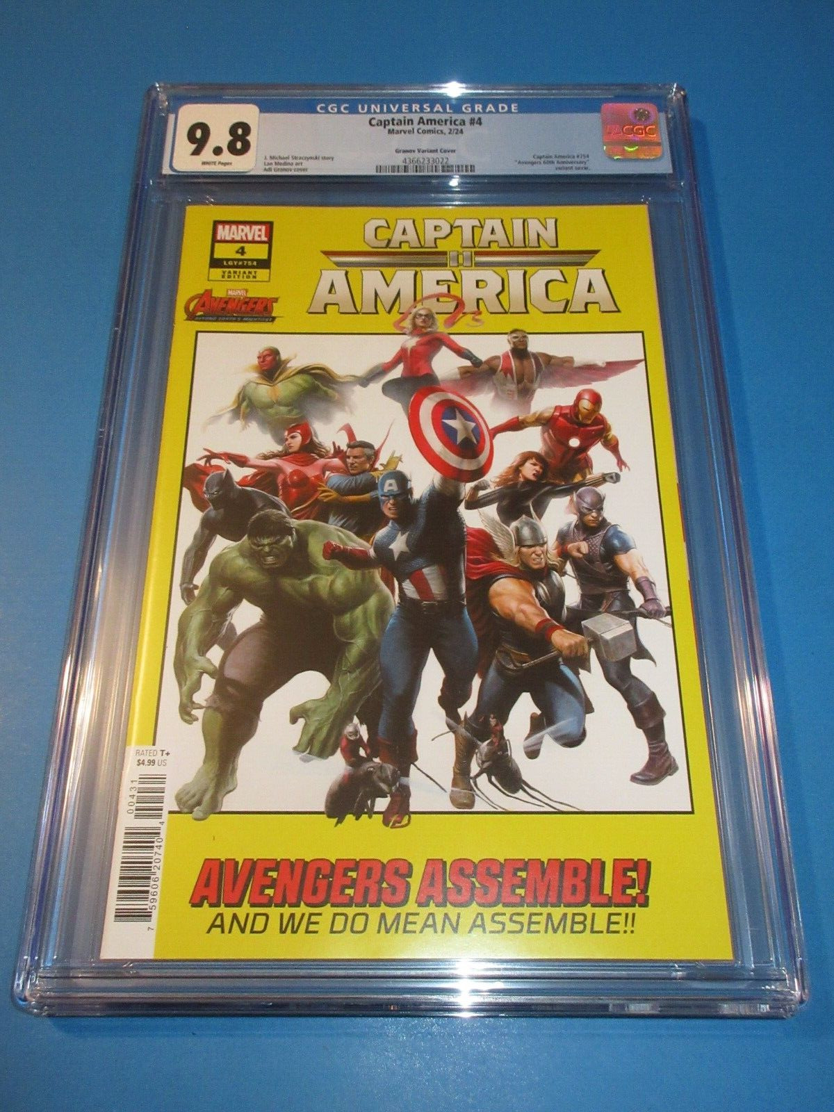 Captain America #4 Avengers #100 Homage Variant CGC 9.8 NM/M Gorgeous Gem Wow