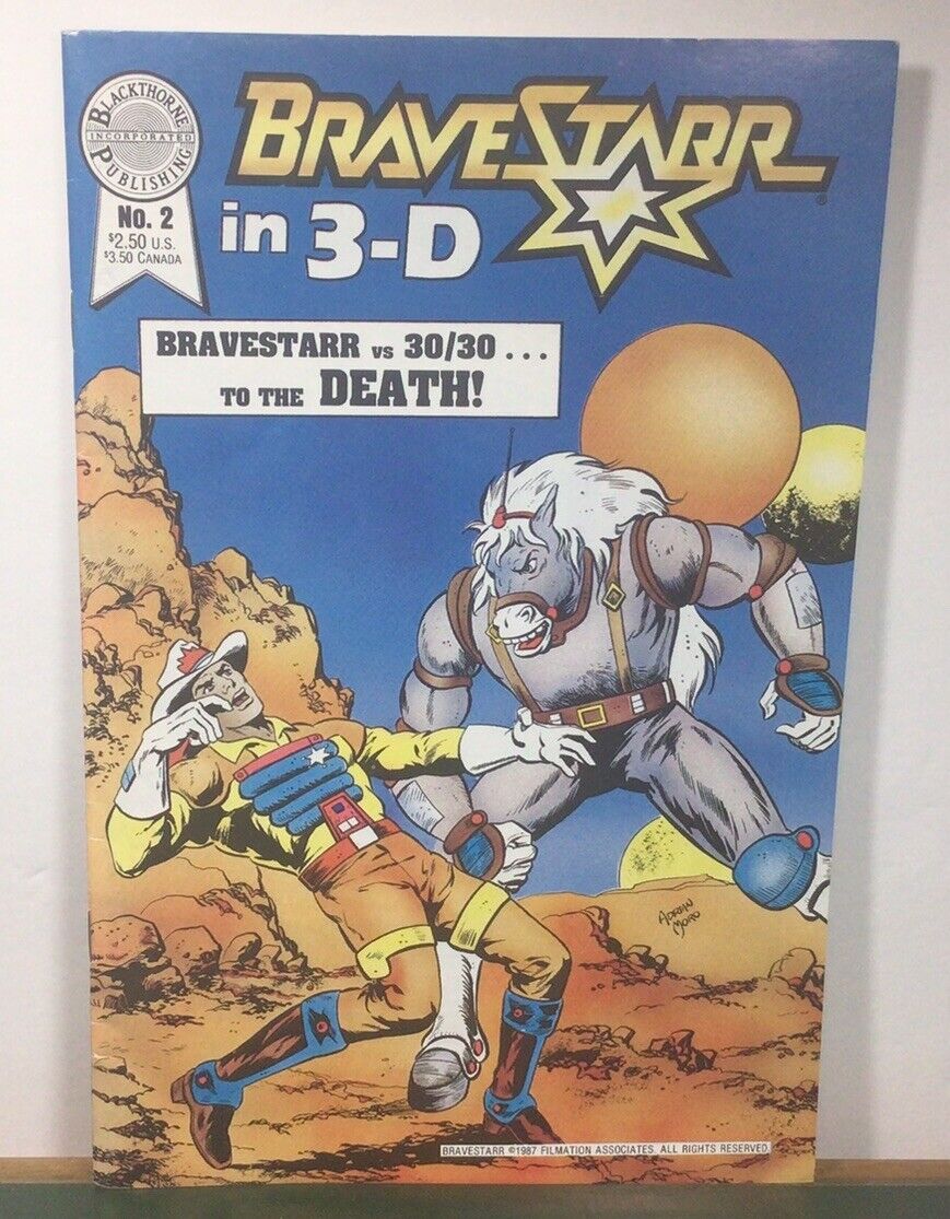 1987 Filmation Bravestarr Vs 30/30 In 3D No. 2 Comic Book Blackthorne Publishing
