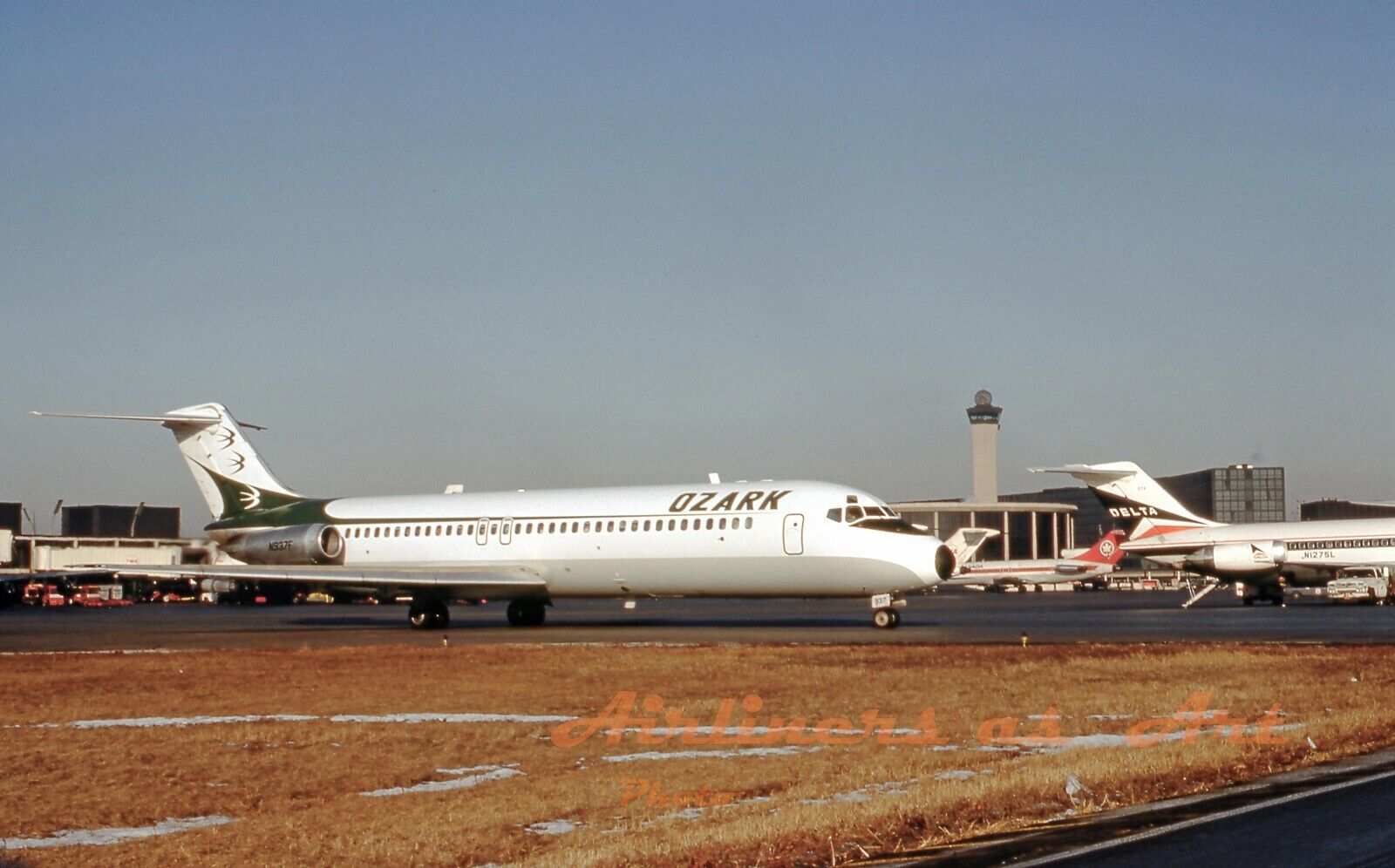 Ozark Airlines Douglas DC-9-33F N937F at ORD in January 1977 8\