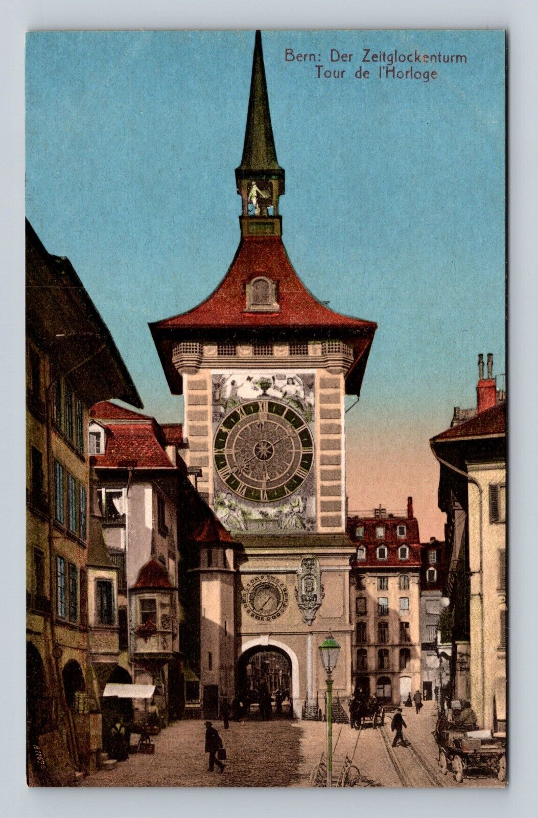 Bern The Clock Tower Tour de l'Horlogen Zytglogge Switzerland Postcard