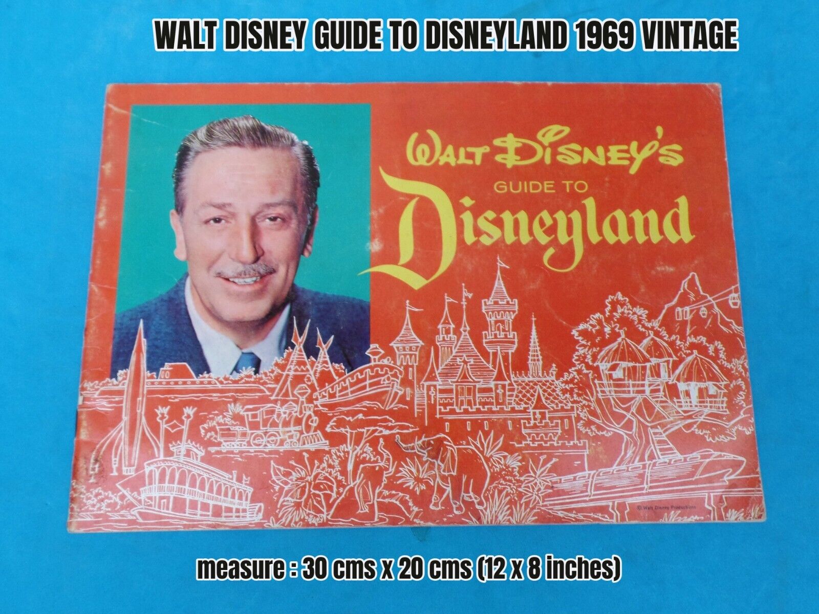 Disneyland Guide Vintage 1963  Walt Disney Front Page Special Collectors.