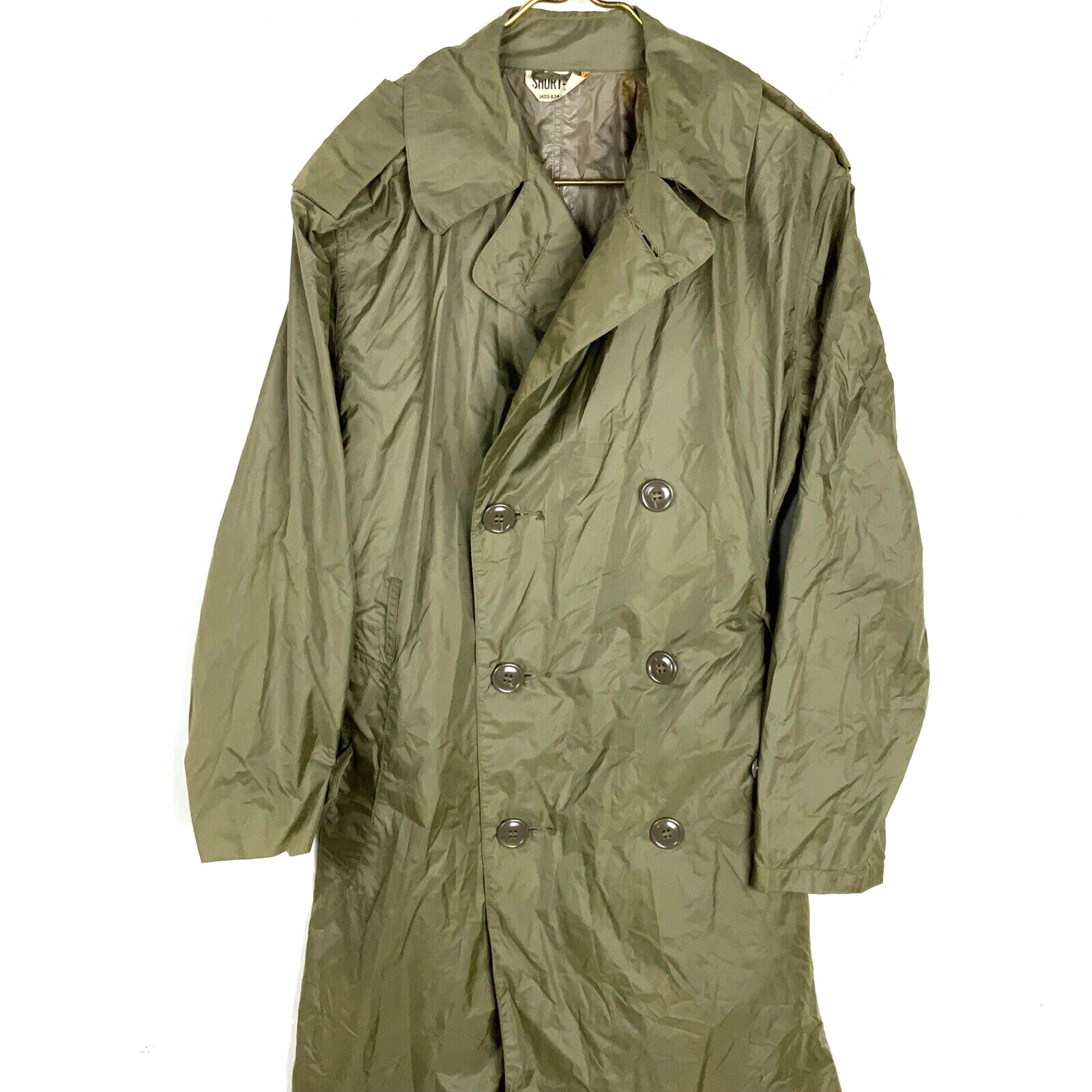 Vintage Us Military Lightweight Rain Coat Jacket Belted Size 38 50s