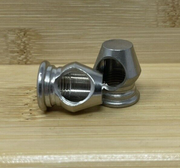 2x Acorn Style - Metal Elbow Steel Tobacco Pipe Parts - 3/8\