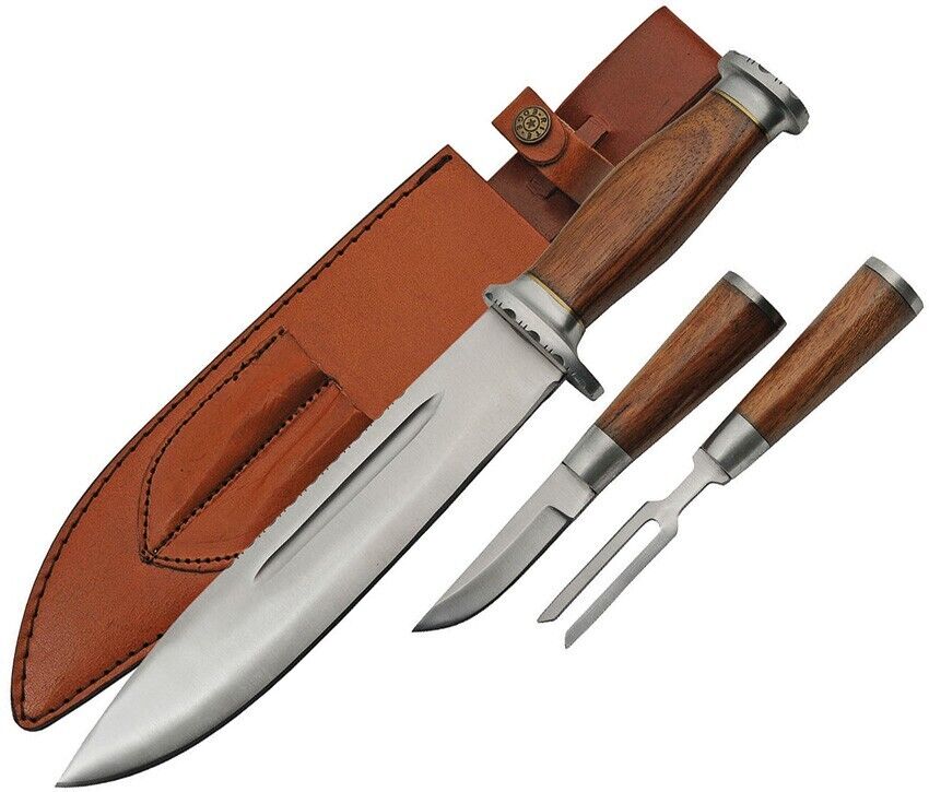 Handmade Stainless Steel Bowie Knife Combo For Camping Hunting & Outdoor