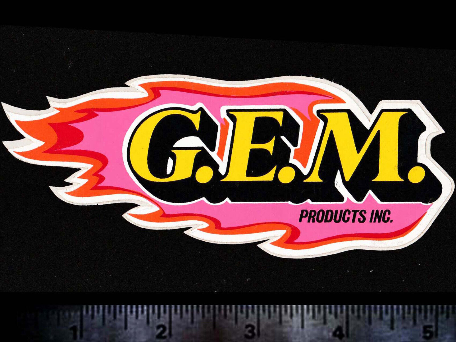 G.E.M. Products Inc - Orig. Vintage 70\'s Racing Decal/Sticker GO KART Mini Bike