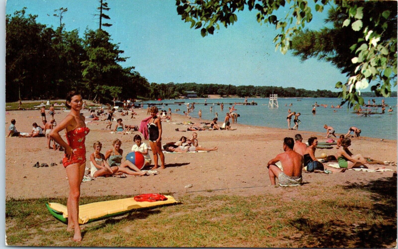 Greetings from Rosendale, New York, Beaches and Bathers Postcard