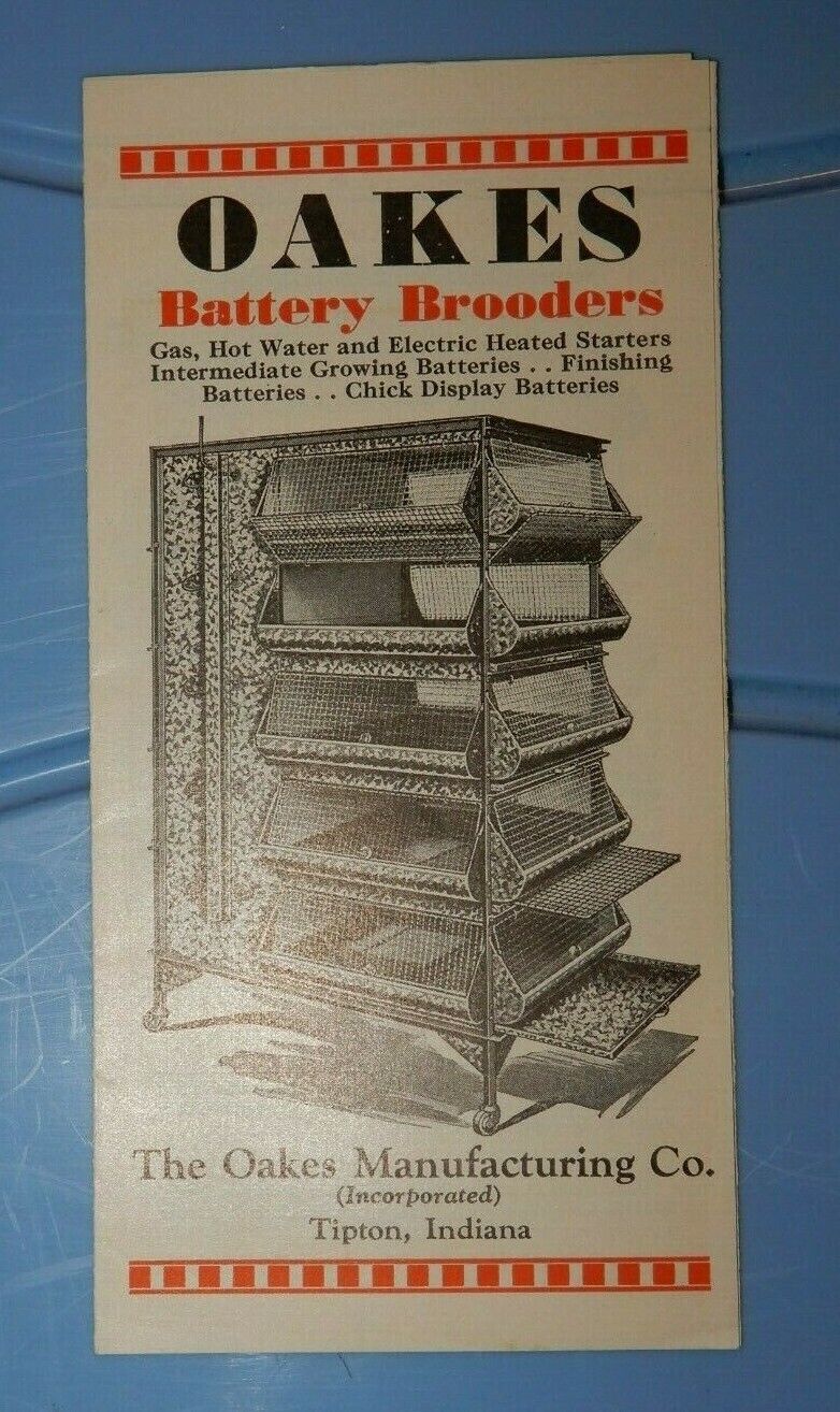 Vintage Oakes Battery Brooders Brochure Ad