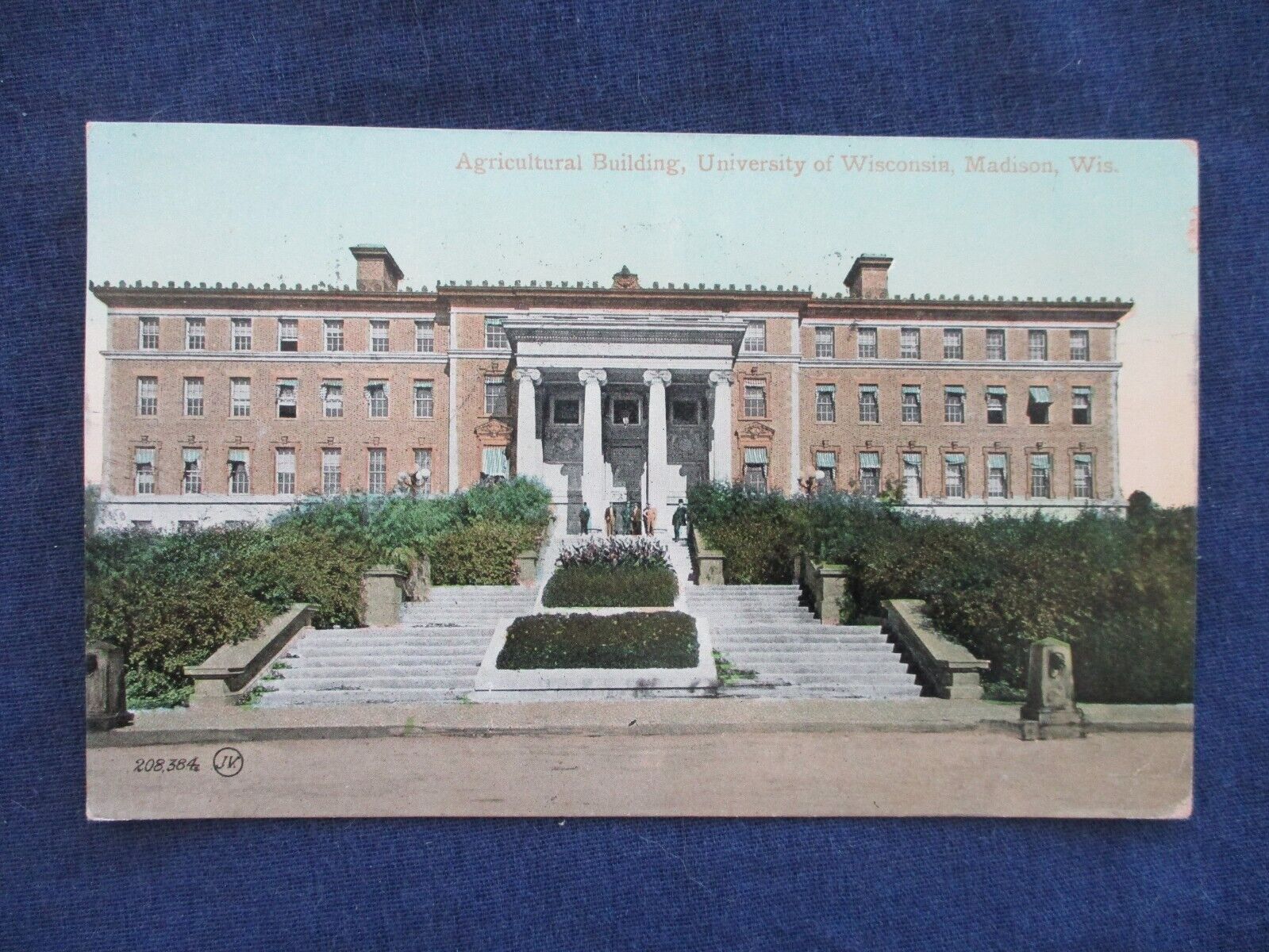 1909 Madison Wisconsin University Agriculture Building Postcard & Flag Cancel