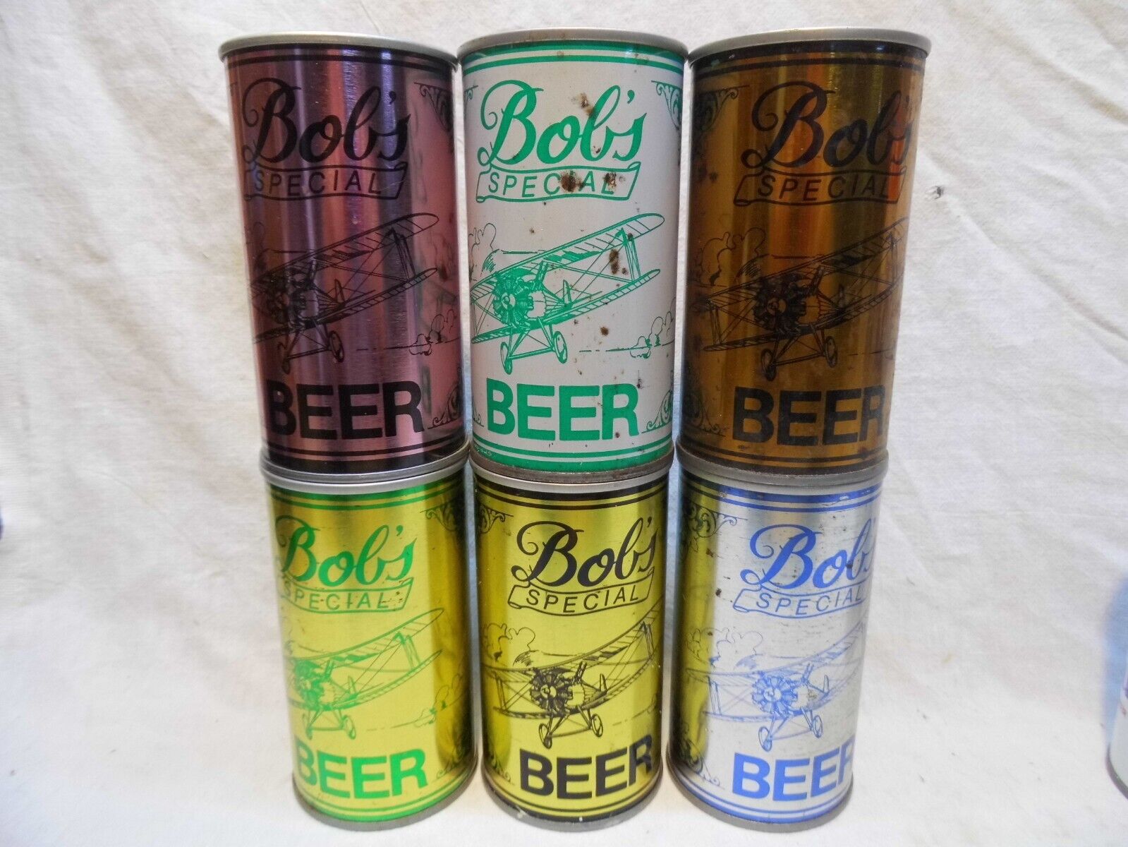 BOB\'S SPECIAL 6 S/S BEER CAN LOT~MISSING THE BCCA CAN TO COMPLETE SET