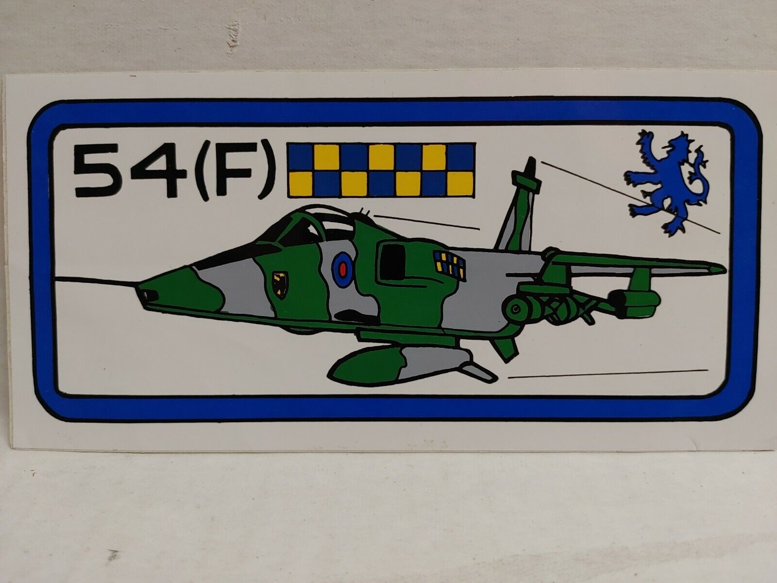 Lot of Two RAF 54 Fighter Squadron Stickers Window Decals BAe Jaguar