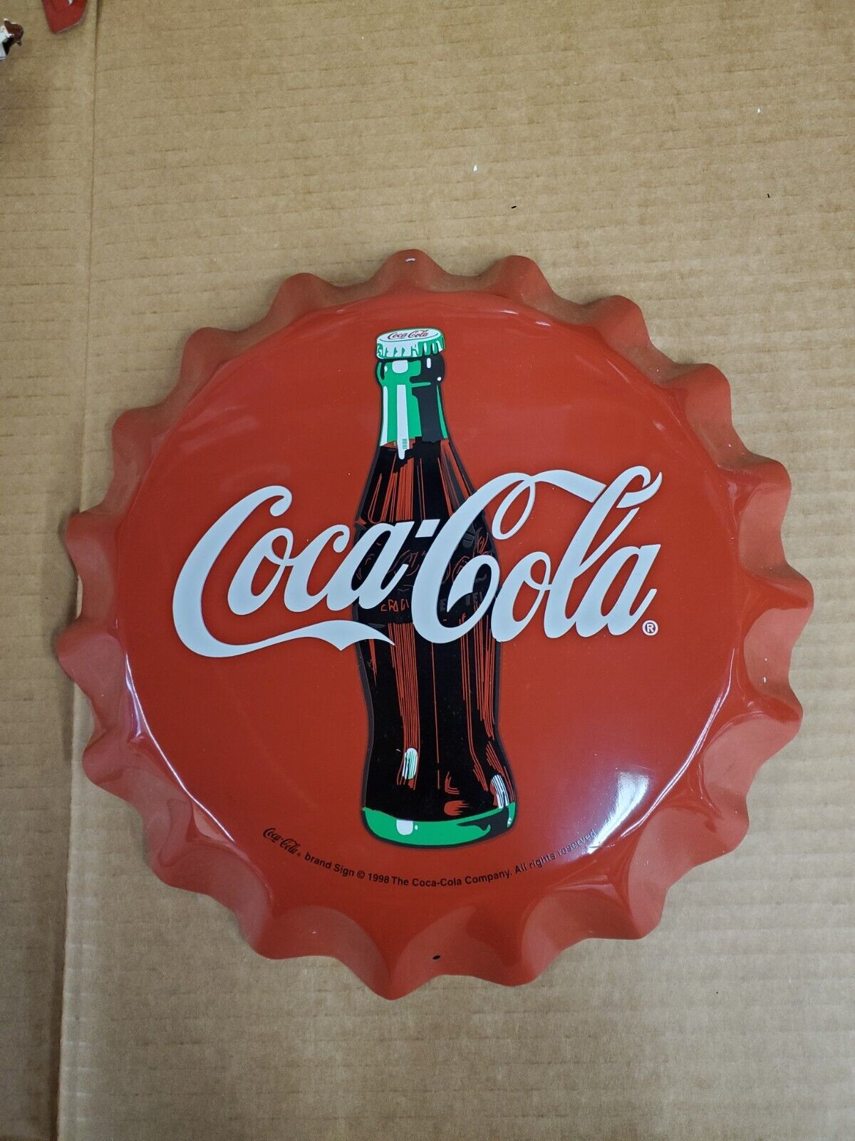 Vintage Coca cola Bottle Cap Sign E