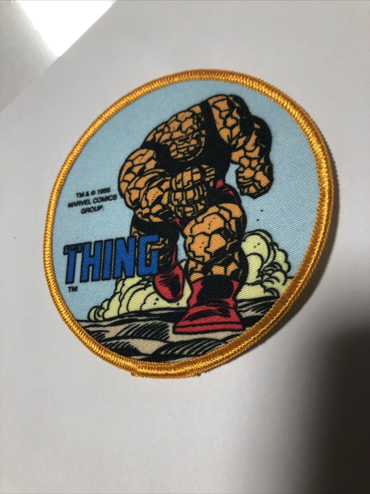 THE THING SEW ON PATCH MARVEL COMIC GROUP 1985 RARE NEW