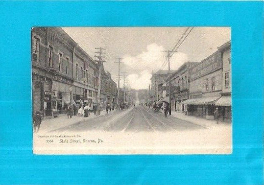 Vintage Postcard-State Street, Sharon, Pennsylvania