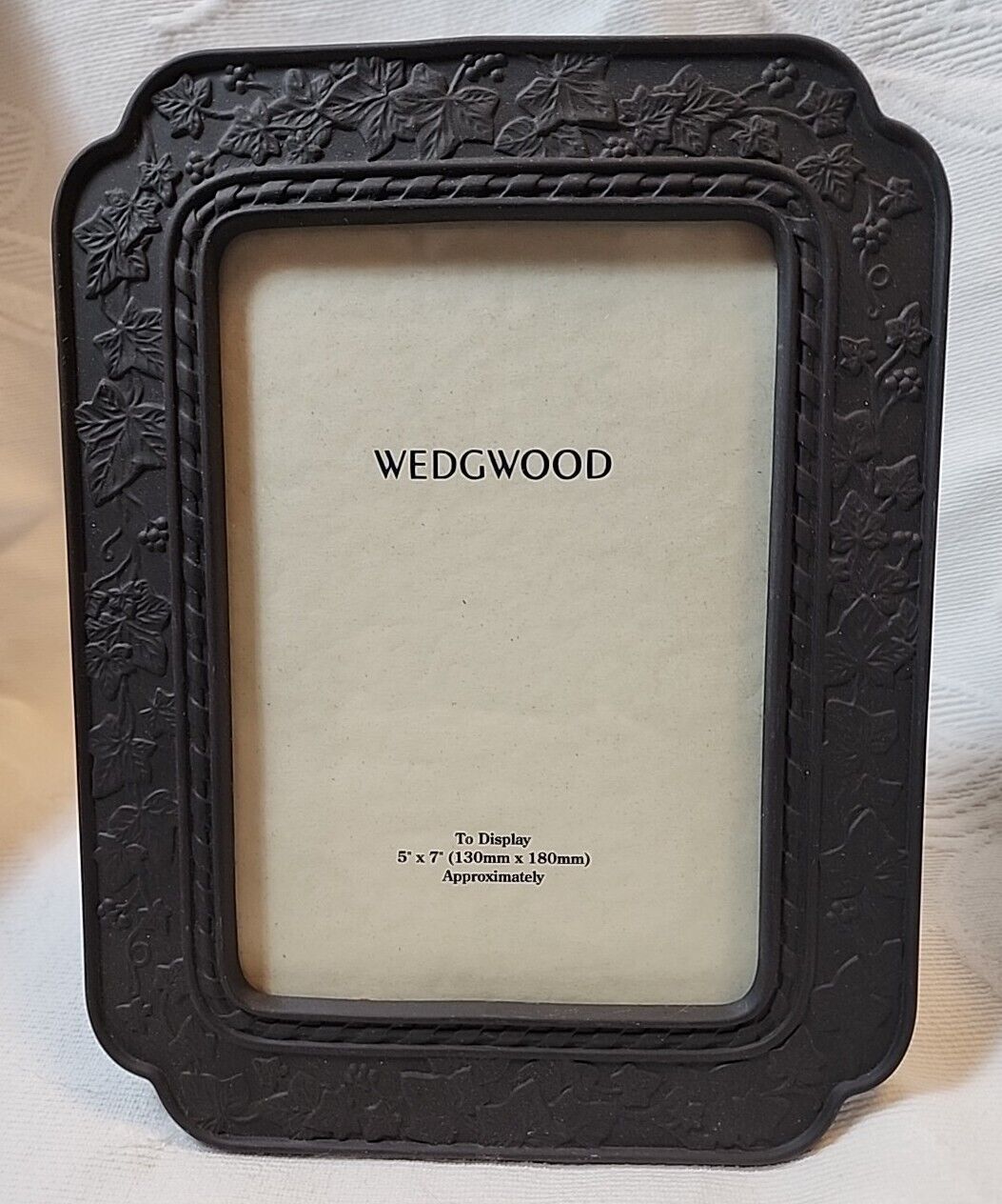 Wedgwood Black Basalt Grapevines Picture Frame