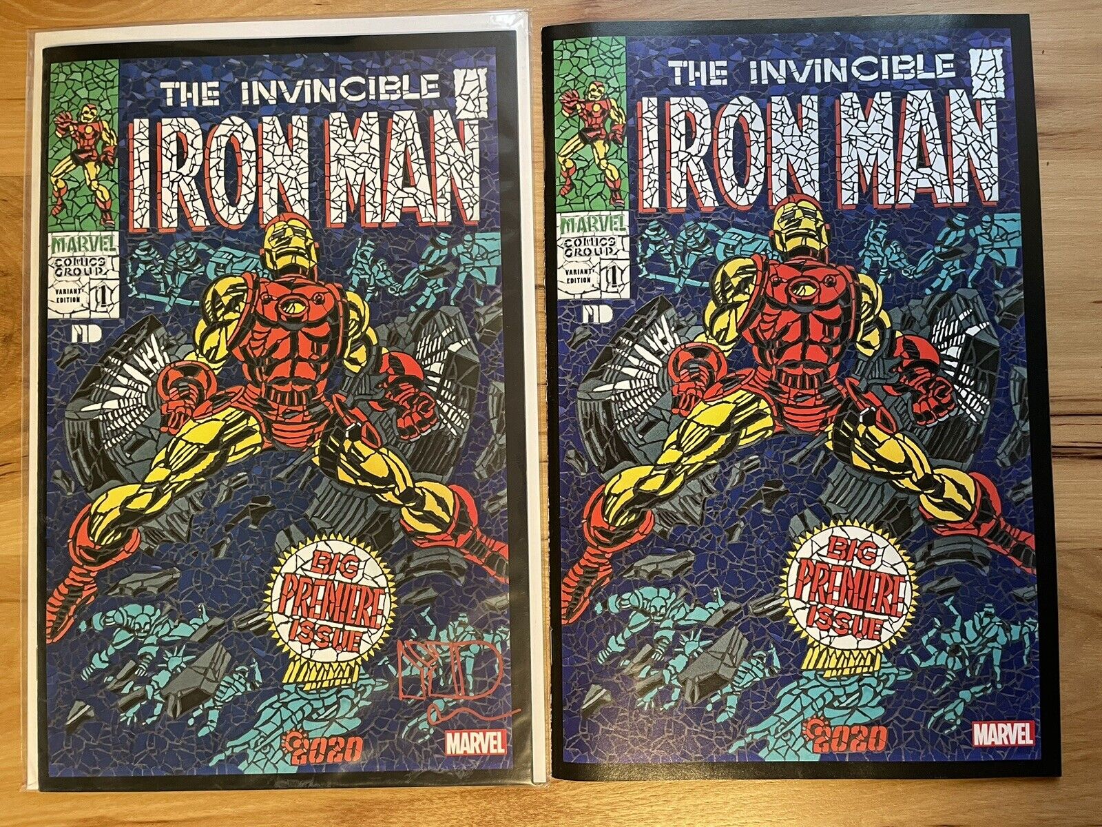 Iron Man #1 (2020) Marvel Shattered Variant 2 Copies (1 SIGNED)