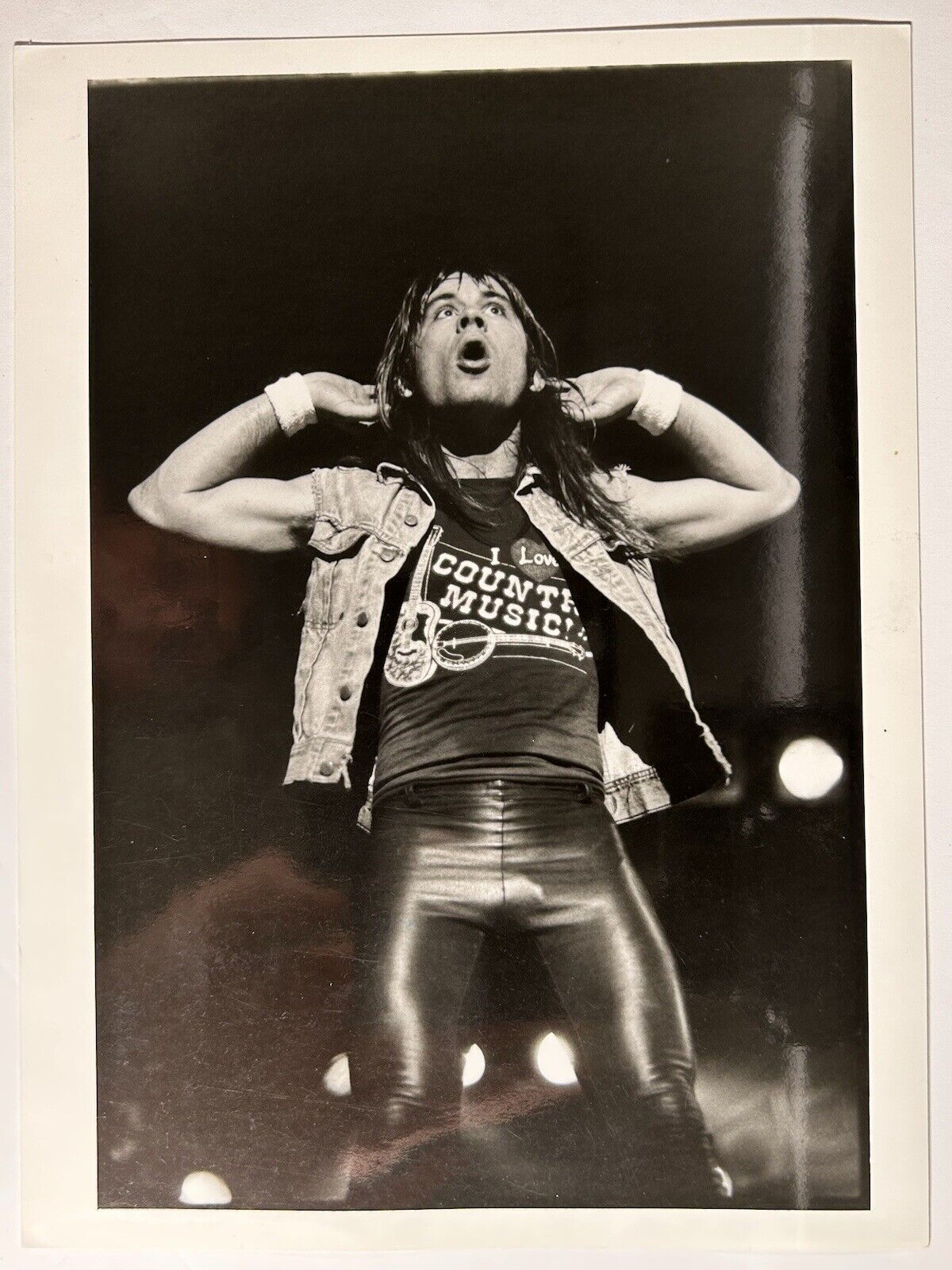 Iron Maiden Photo Bruce Dickinson Vintage Original Stamped Promo Circa Mid 80s