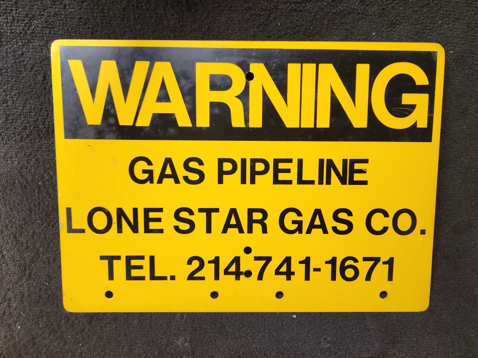 Vintage Lone Star Gas Company Warning Metal Sign Oil 14\