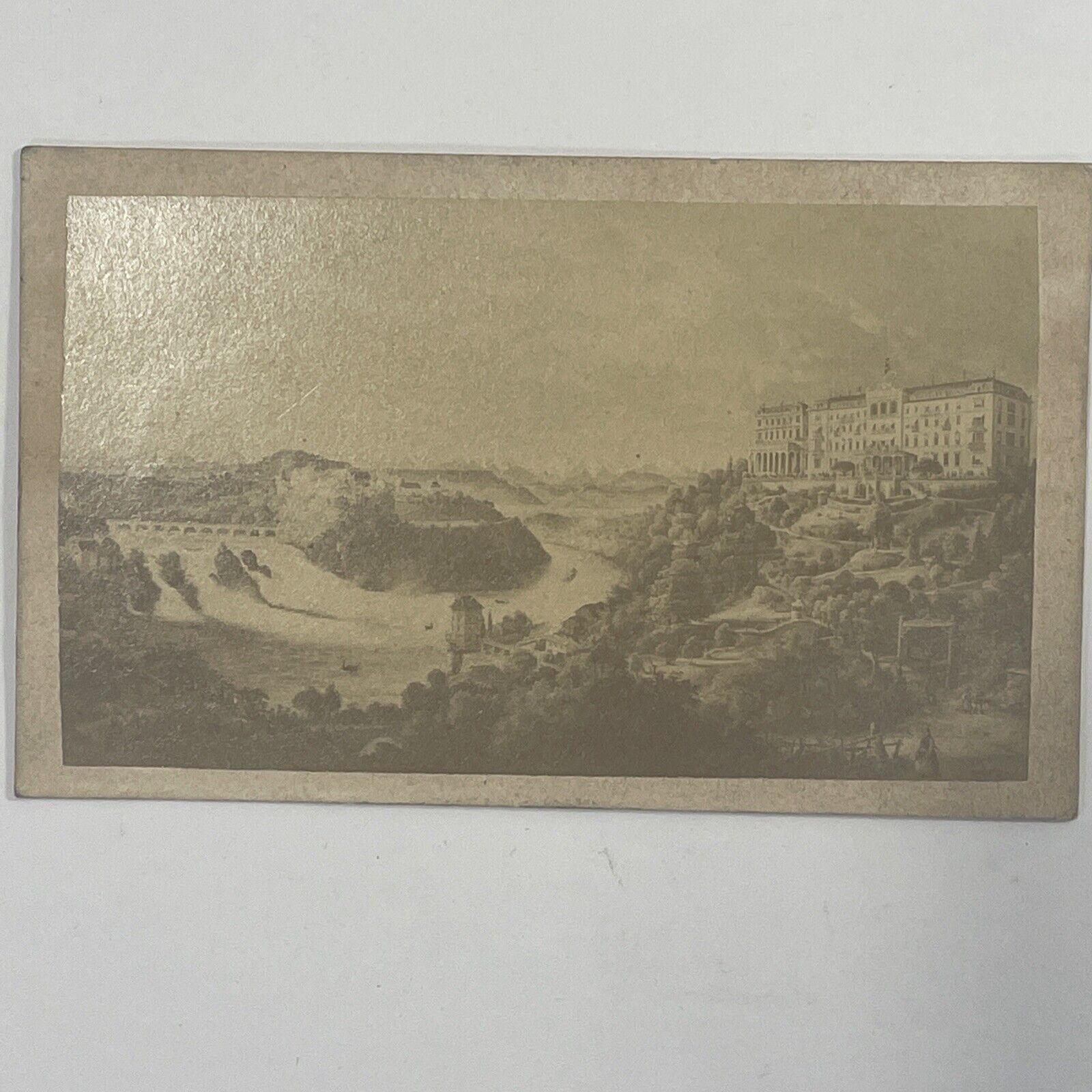 Late 1800s Hotel Schweizerhof Advertisement Photo Business Card Switzerland