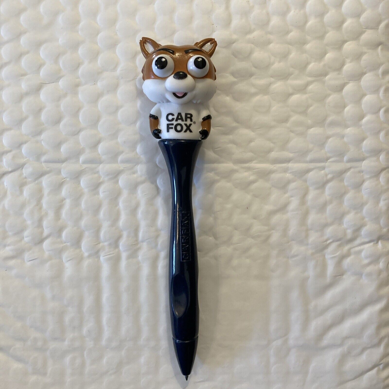 Carfax Car Fox Mascot Pen Big Eyes Blue Rare