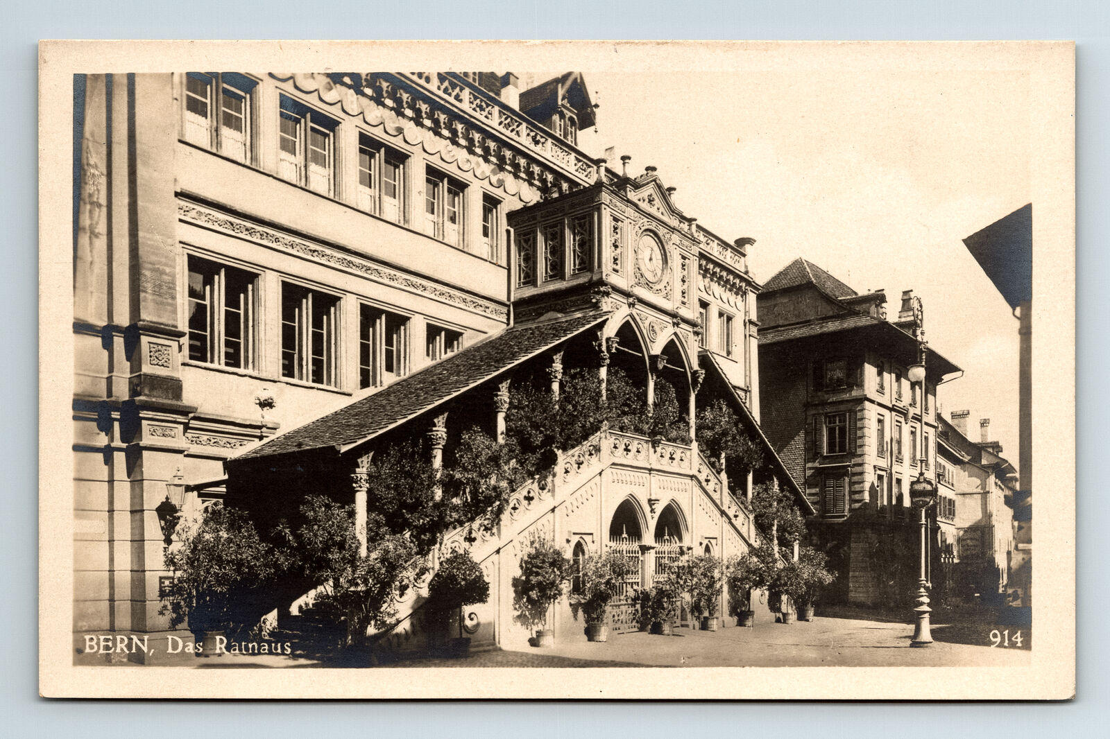 c1926 RPPC Postcard Bern Switzerland City Hall Rathaus
