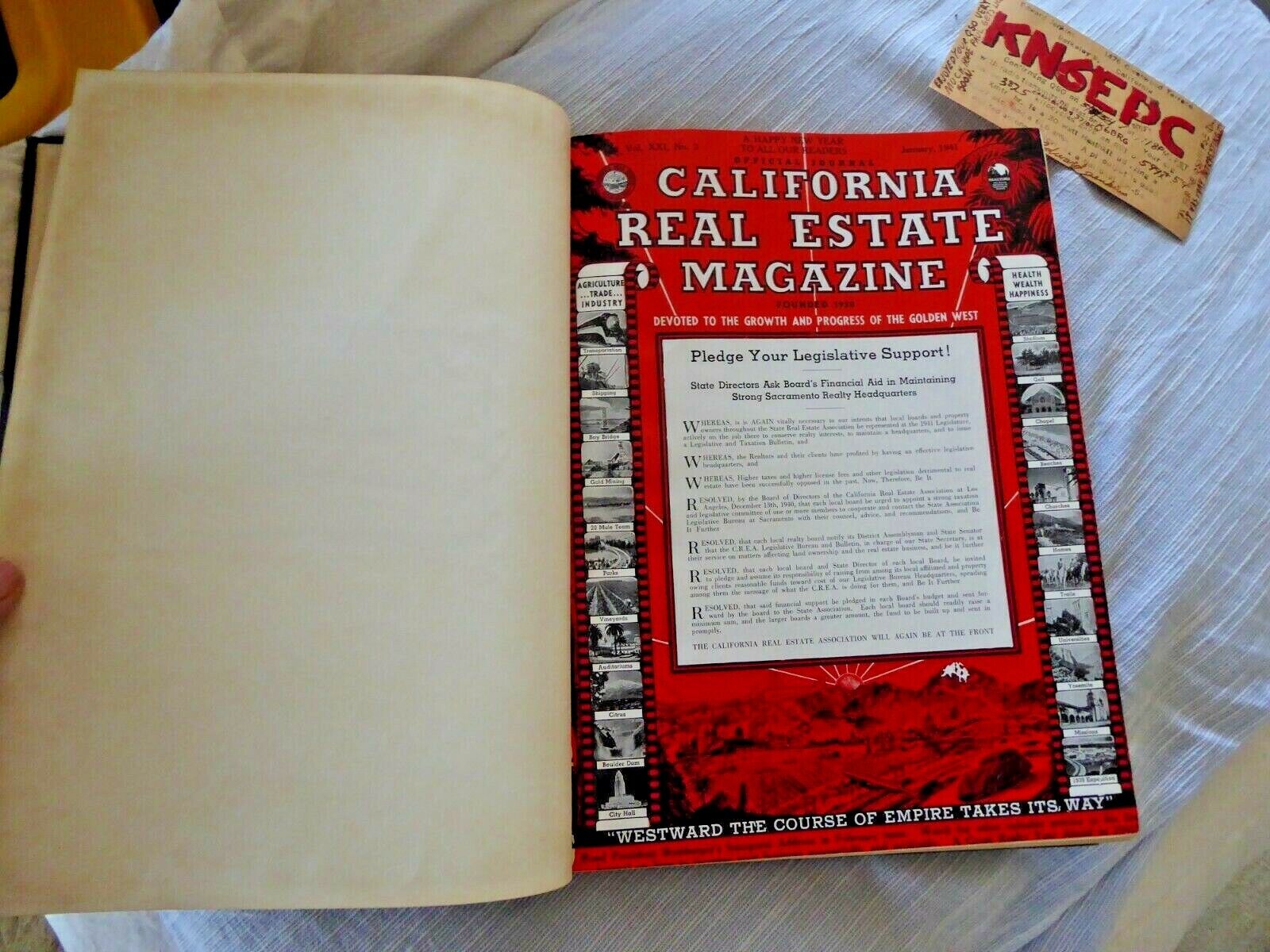 VINTAGE 12 ISSUES FOR 1941 CALIFORNIA REAL ESTATE MAGAZINE OAKLAND FRESNO 1941
