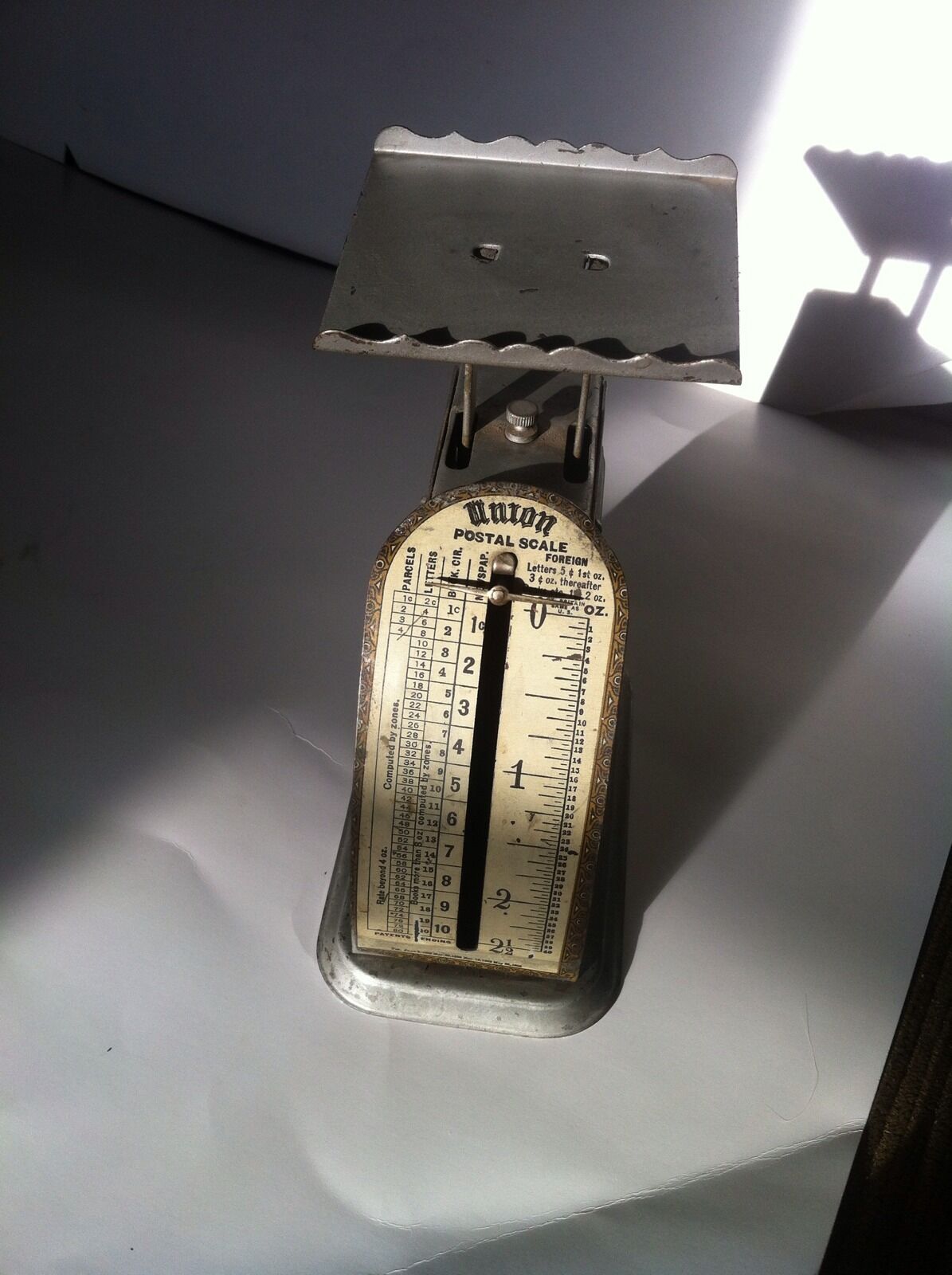 ANTIQUE UNION POSTAL SCALE Patent Dates Of 1898, 1903, And 1908