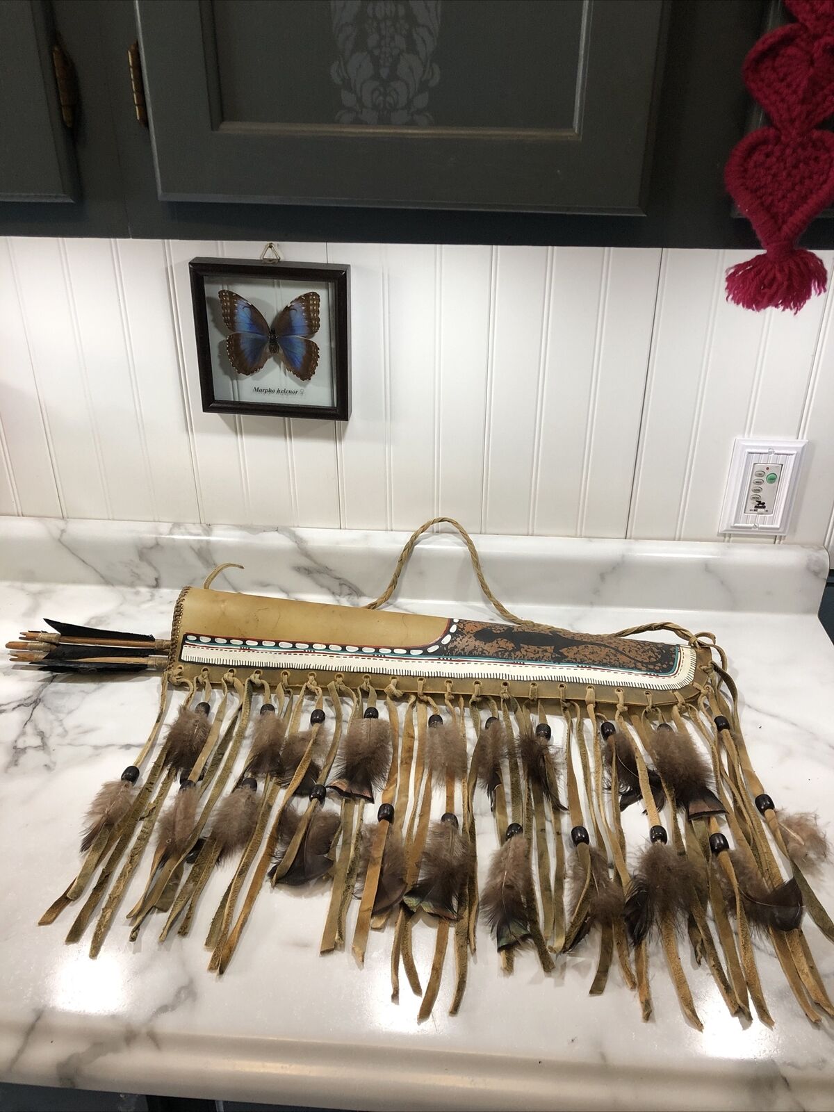 Vintage Hand Made Native American Quiver and Arrows 