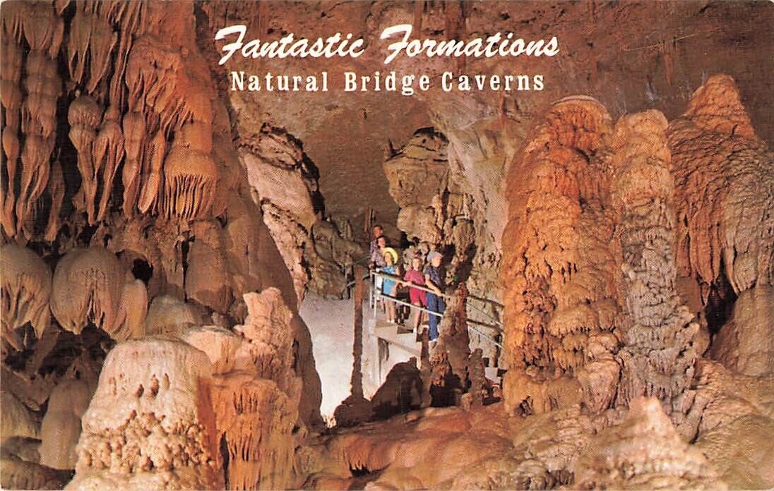 Postcard Natural Bridge Caverns Formation near San Antonio and New Braunfels TX