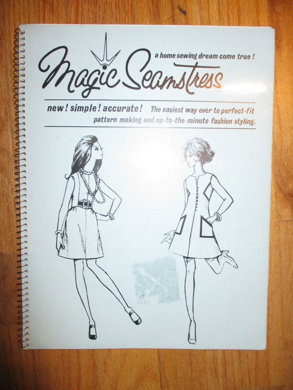 Magic Seamstress- American Fashion Institute 1970 Spiral Pattern Book EUC
