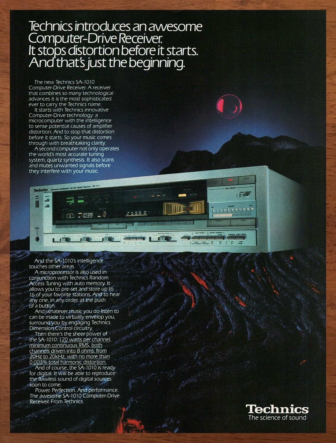 1984 Technics Computer Drive Receiver Print Ad/Poster 80s Retro Wall Bar Art