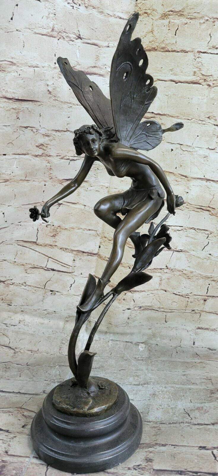 Art Decorative Original Cesaro Fairy Bronze Sculpture Valentine Gift Present Art