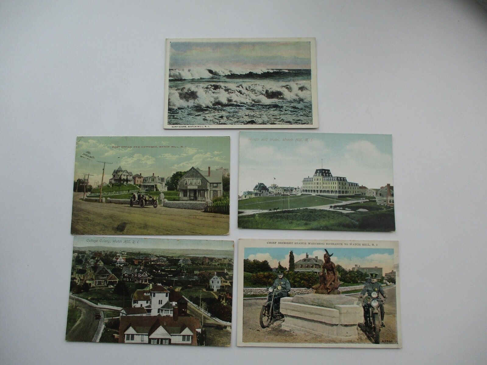 Watch Hill, Rhode Island ~ Antique Postcards Lot of (5) Circa 1911