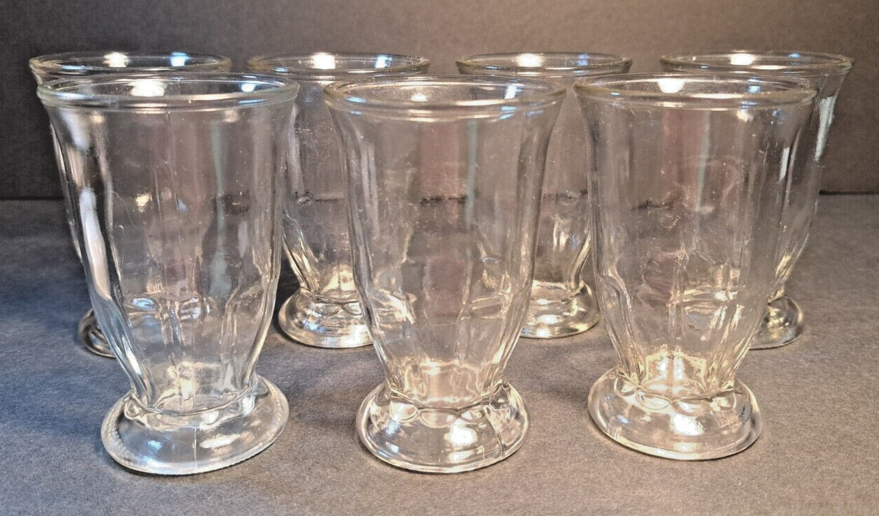 Vintage Set of 7 SAU-SEA Shrimp Cocktail Glasses 1950s - 1960s