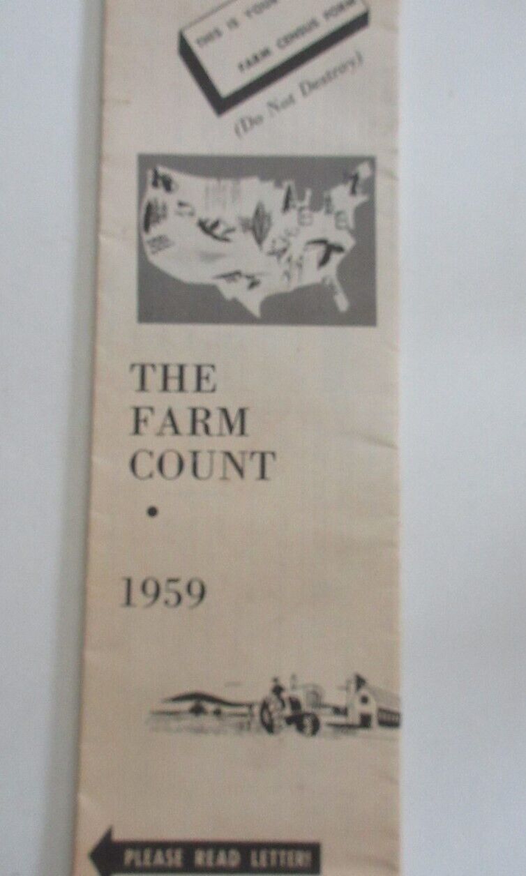 1959 The Farm Count - US Census of Agriculture - New Jersey 