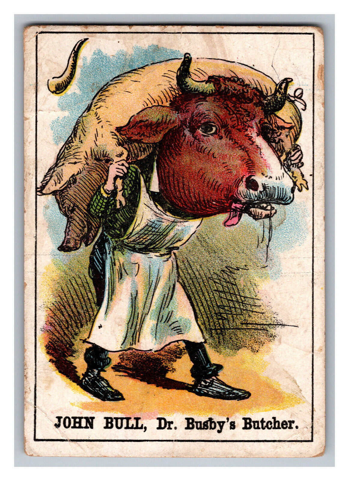 John Bull Dr. Busby\'s Butcher Vintage Card