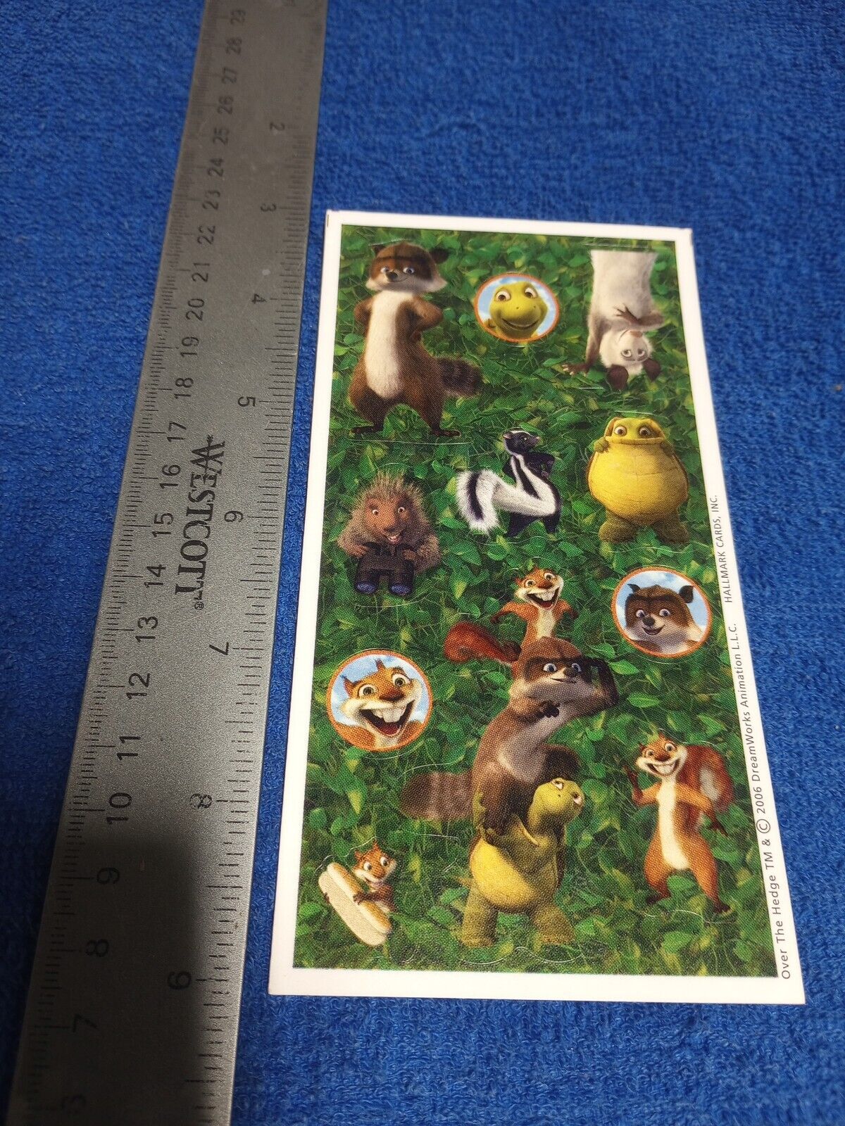 DreamWorks Over The Hedge 2006 Animation Stickers Sheet